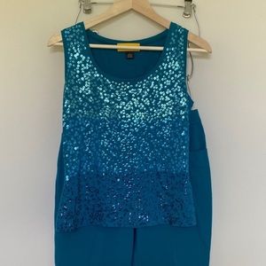St. John Sequin Tank Set
